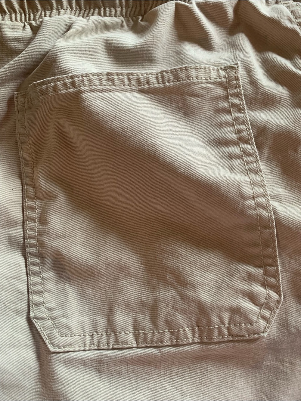 Banana Republic High-Rise Pull on Cream Shorts with tie waist women’s Large - Picture 7 of 7